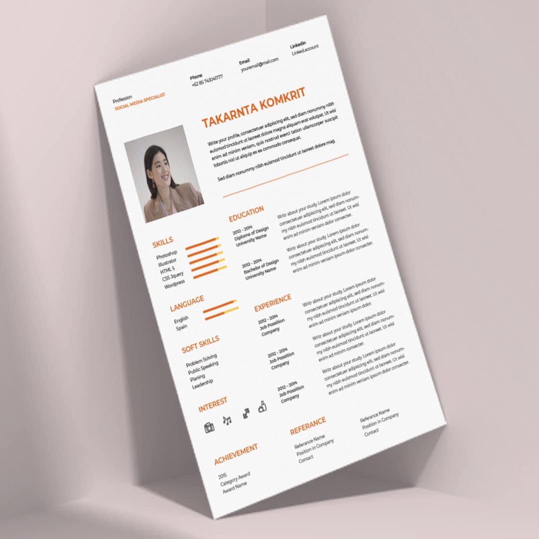 Peony Resume Template — view 2